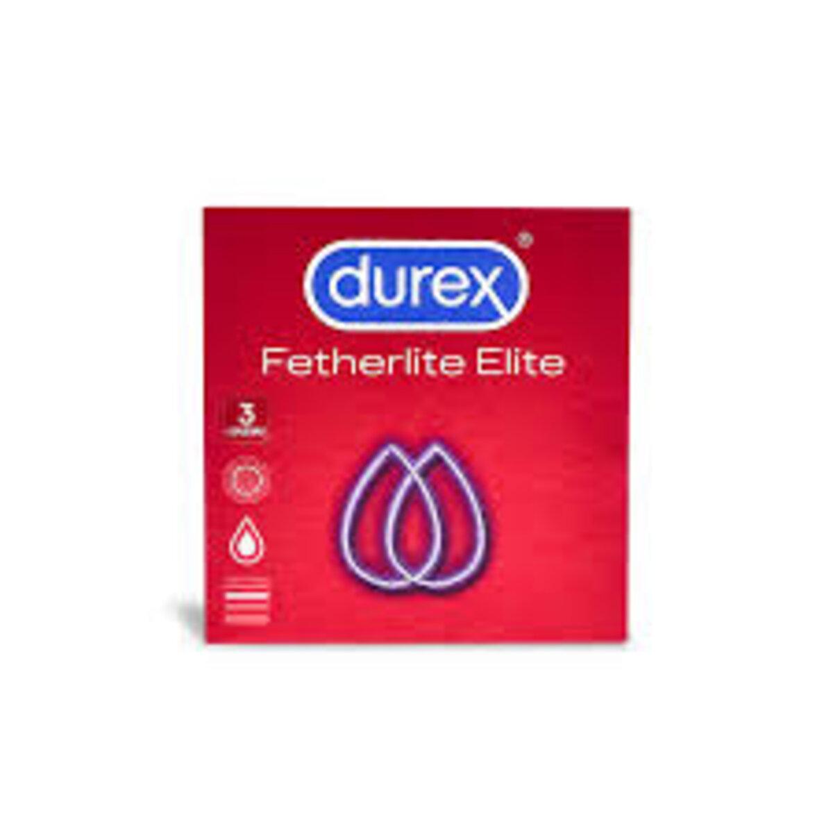 Durex Fetherlite Elite Condoms, 3 Condoms