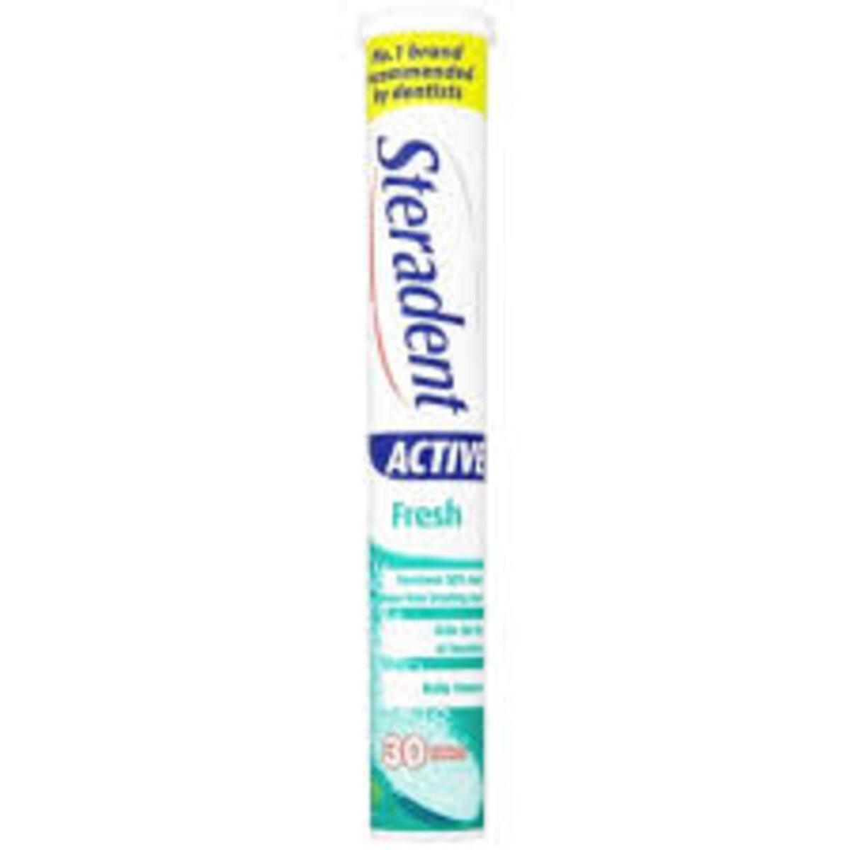 Steradent Active Fresh Denture Daily Cleaner, 30 Tablets