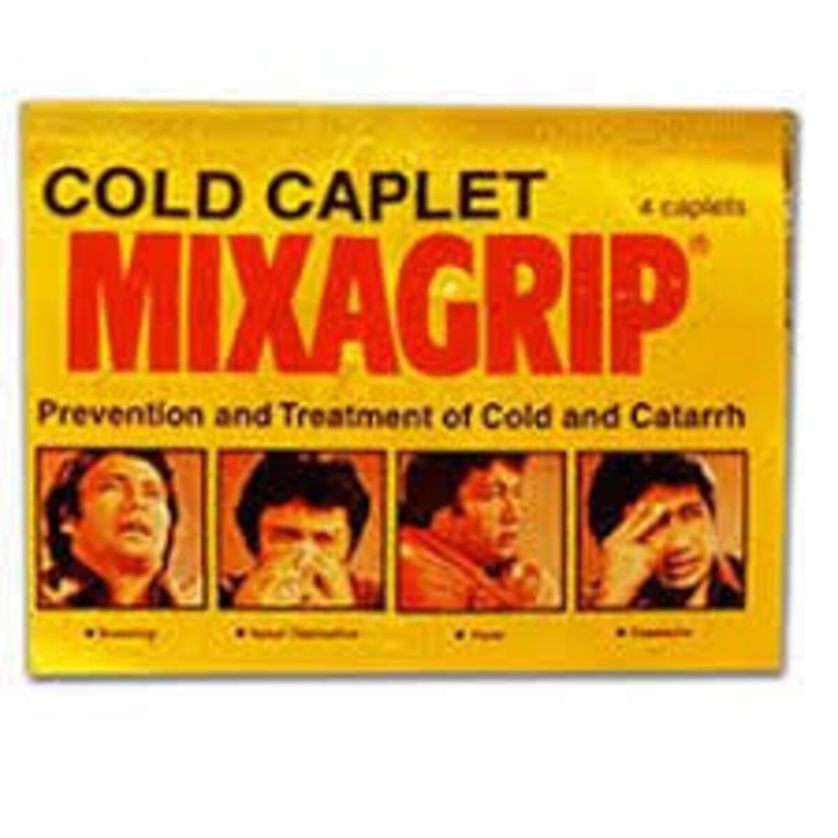 Mixagrip, by 4 Caplets – Fast Relief for Cold, Flu, Headache, and Fever